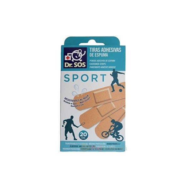 Dr. SOS SPORT náplast proužky mix 20 ks
