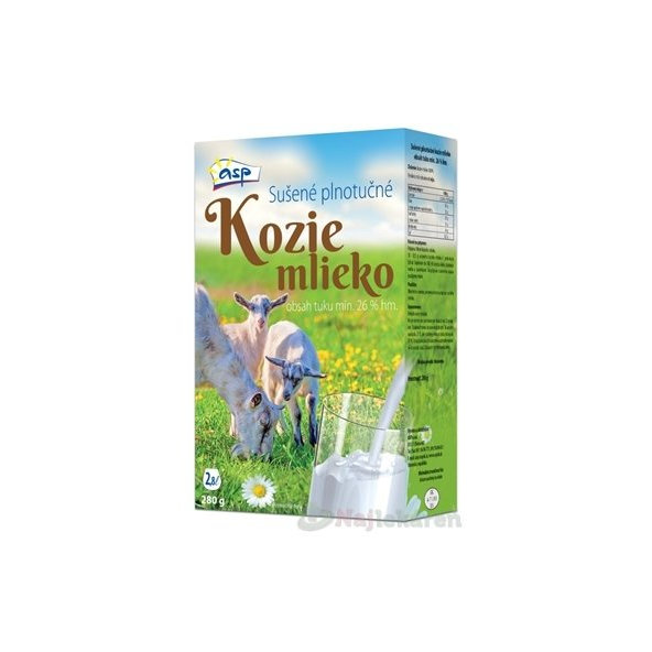 ASP sušené plnotučné kozí mléko 280 g