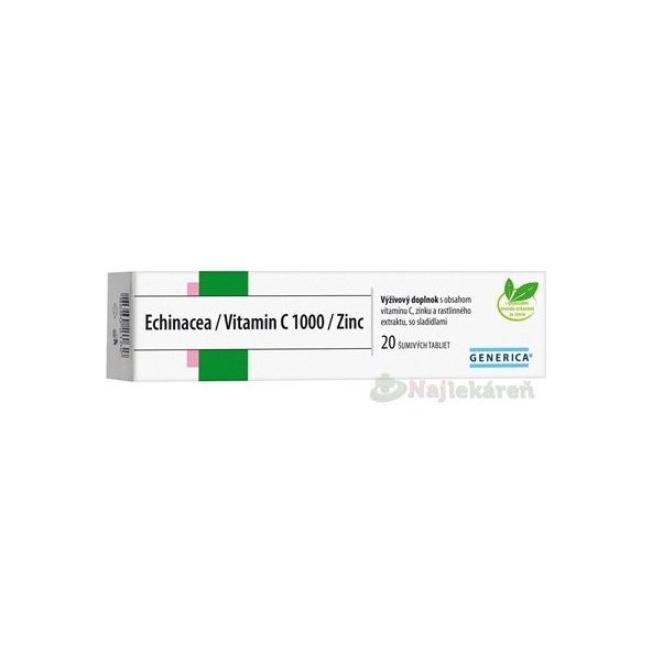 Generica Echinacea + Vitamin C 1000 + Zinek 20 tablet