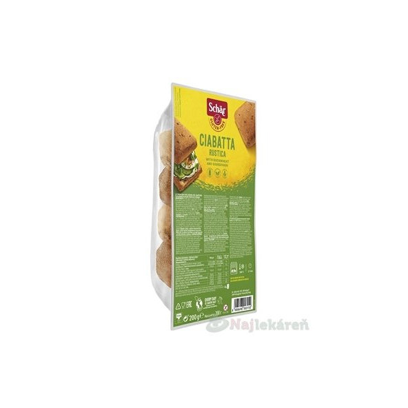 Schär Ciabatta Rustica celozrnné bezlepkové žemle 200 g