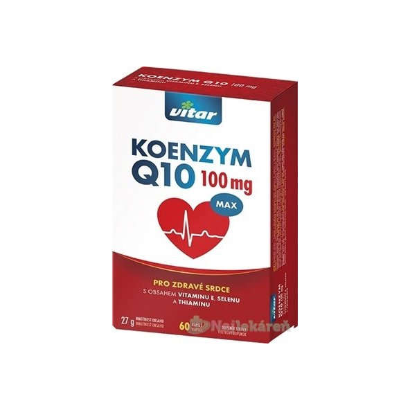 Vitar Koenzym Q10 100 mg + vitamín E a selen 60 kapslí