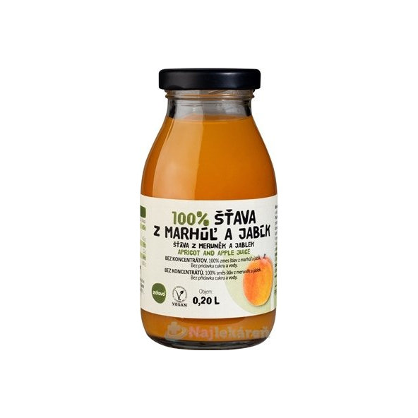 Zdravo 100% meruňkovo-jablečná šťáva 200 ml