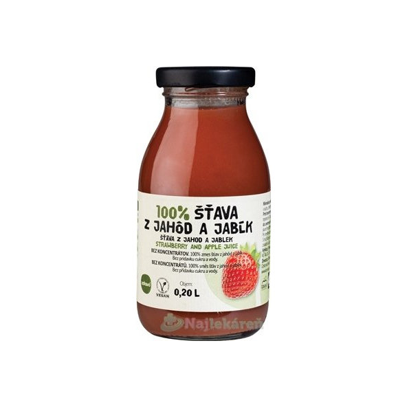 Zdravo 100% jahodovo-jablečná šťáva 200 ml