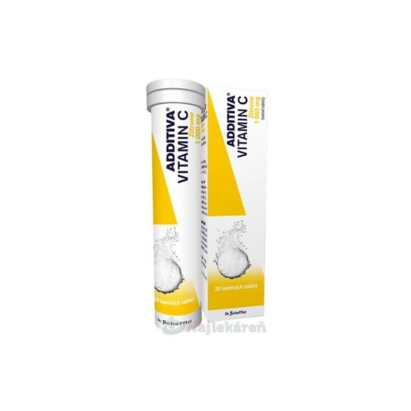 Additiva Vitamin C 1000 mg citron 20 šumivých tablet