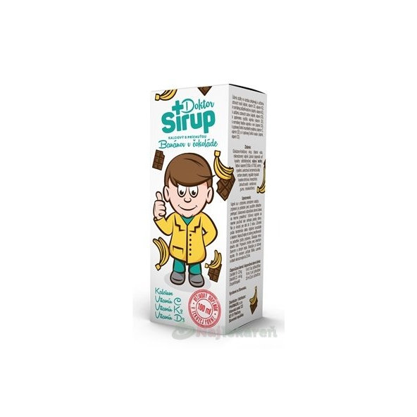 Doktor Sirup kalciový sirup banán v čokoládě 100 ml
