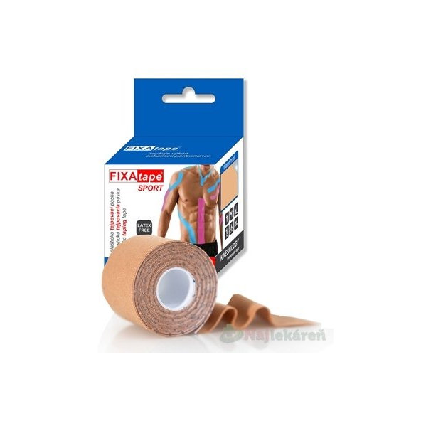 FIXAtape SPORT kineziologická tejpovací páska tělová 5cm × 5m 1 ks