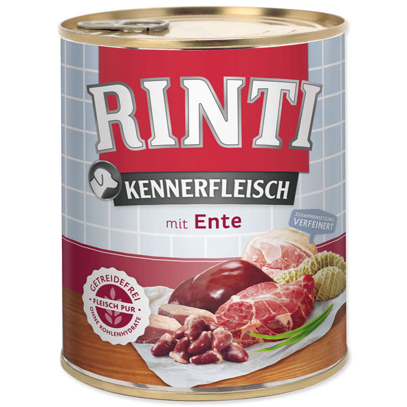 Rinti Kennerfleisch Adult konzerva kachní srdce 12 x 800 g