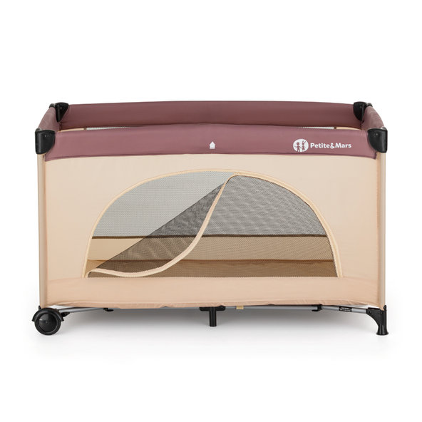 Petite&Mars cestovní postýlka Nyja Urban Jungle Sand