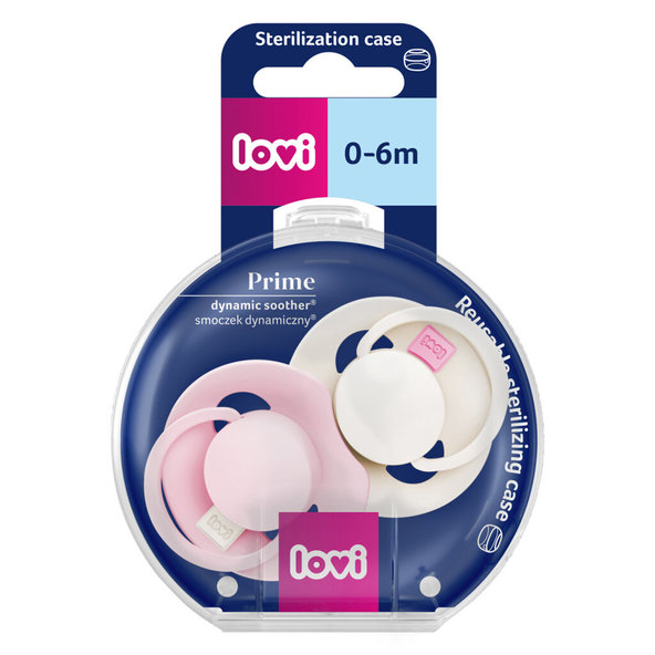 LOVI Dudlík silikonový dynamický Prime Rose 0-6m 2 ks