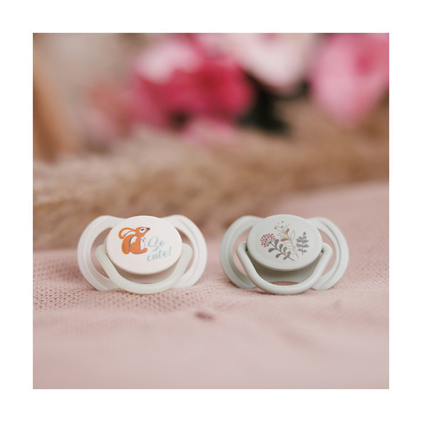 Babyono silikonové symetrické dudlíky 6–18 m 2 ks