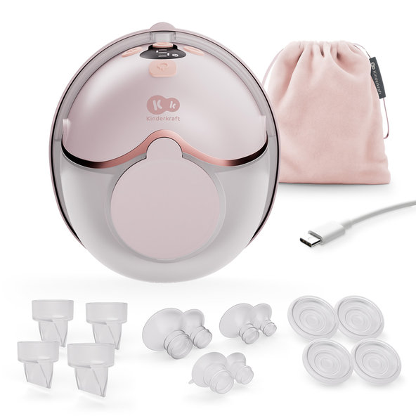 Kinderkraft odsávačka mlieka Single Hands-free Mamaflow Pink