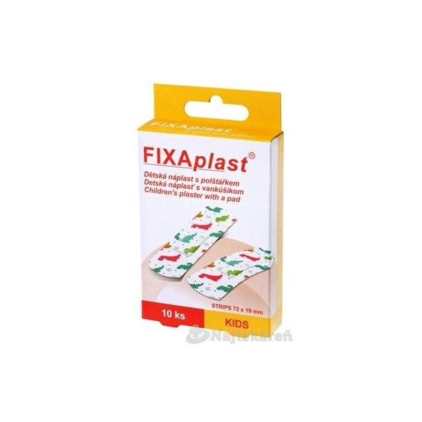 FIXAplast KIDS dětské náplasti s polštářkem 72 × 19 mm 10 ks