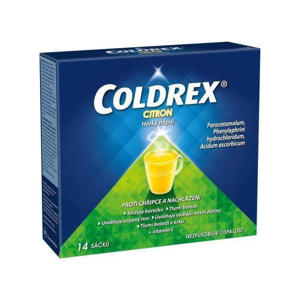 Coldrex horký nápoj citron 14 sáčků