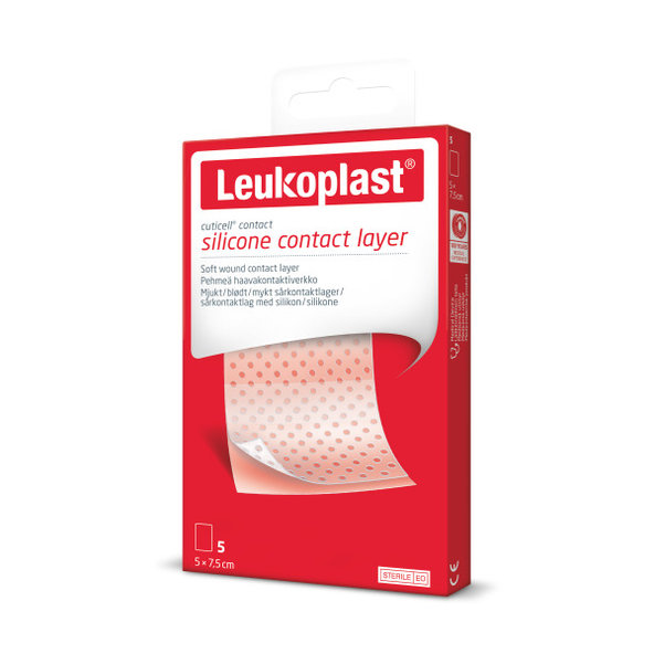 Leukoplast Cuticell Contact sterilní krytí 5×7,5 cm 5 ks