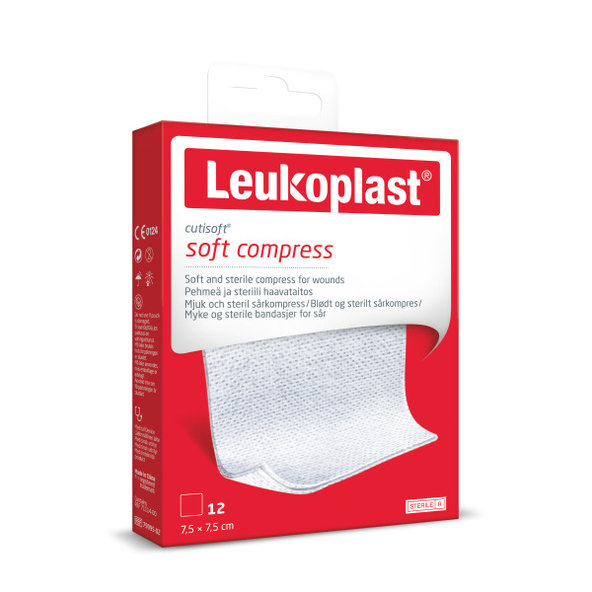 Leukoplast Cutisoft Soft kompresy 7,5×7,5 cm 12 ks