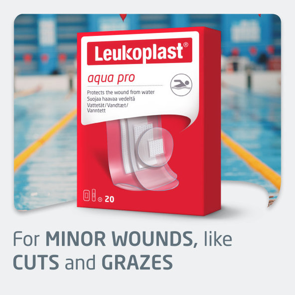 Leukoplast Aqua Pro voděodolné náplasti na rány 3 velikosti 20 ks