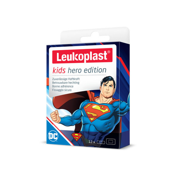 Leukoplast Kids Hero Superman náplasti na rány 2 velikosti 12 ks
