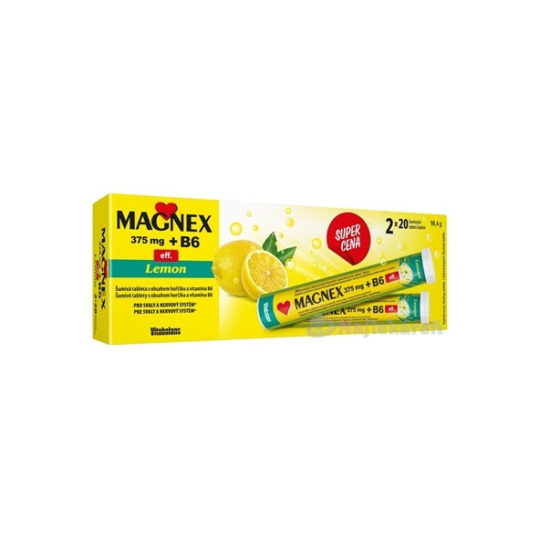 Vitabalans MAGNEX 375 mg + B6 2x20 šumivých tablet