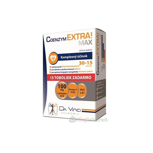 Da Vinci Coenzym Extra Max 100 mg 30 + 15 ks zdarma