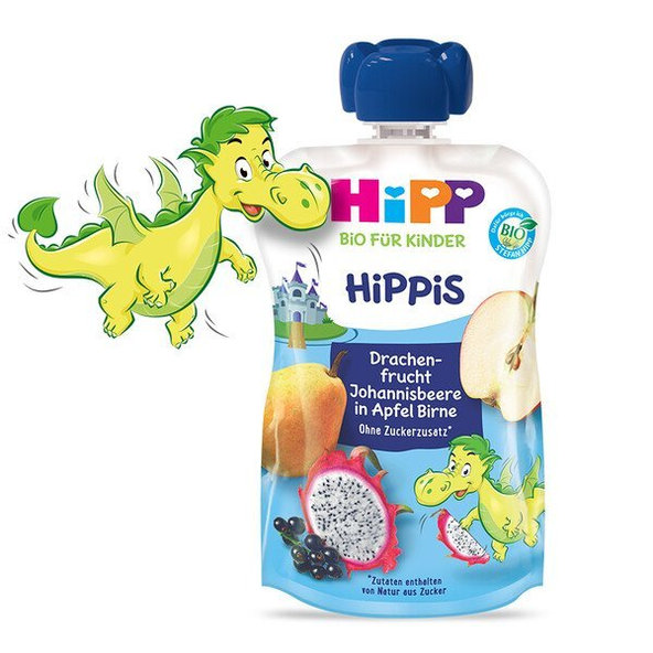 HiPP BIO příkrm jablko hruška dračí ovoce rybíz 100 g