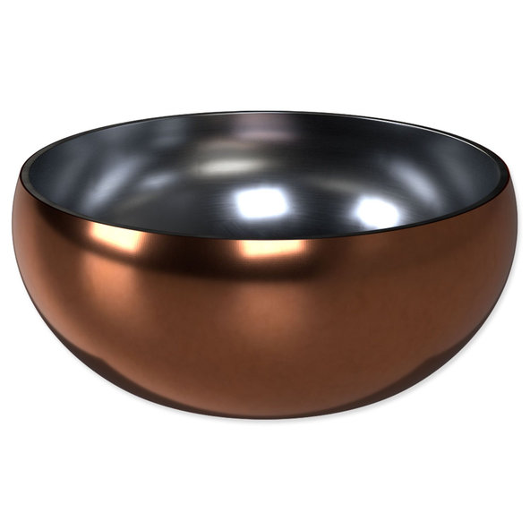 Dog Fantasy miska s dvojitou stěnou rose gold 12 cm 376 ml