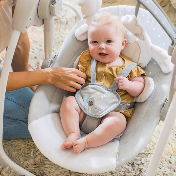 Ingenuity houpačka s melodií Cuddle Lamb 0 m+ do 9 kg 2019