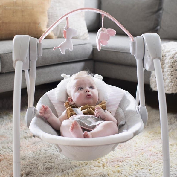 Ingenuity houpačka s melodií Flora the Unicorn 0 m+ do 9 kg