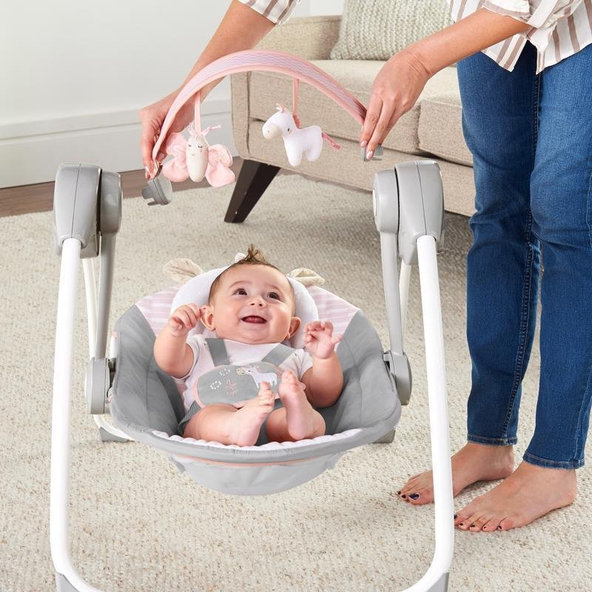 Ingenuity houpačka s melodií Flora the Unicorn 0 m+ do 9 kg