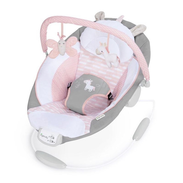 Ingenuity vibrační lehátko s melodií Flora the Unicorn™ 0 m+ do 9 kg