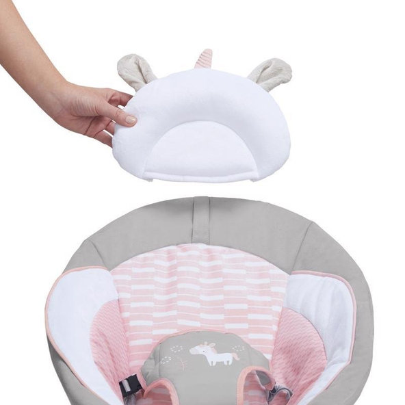 Ingenuity vibrační lehátko s melodií Flora the Unicorn™ 0 m+ do 9 kg