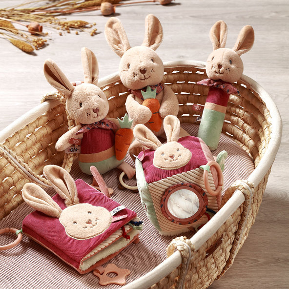 Babyono Rabbit Karo pískací hračka s kousátkem 3 m+