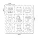 PETITE&MARS Nexli puzzle podložka Nexli Safari Friends 9 ks