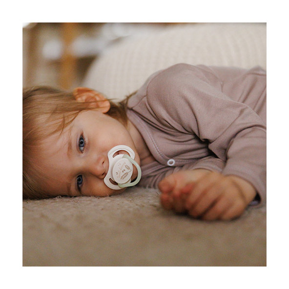 Babyono silikonové symetrické dudlíky 18 m+ 2 ks