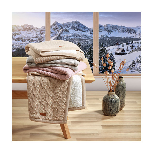 Babyono deka s fleecovou podšívkou 75×100 cm béžová