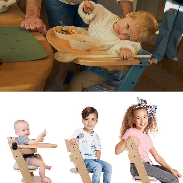 Kinderkraft jídelní židlička Nordic Breeze s polštářem