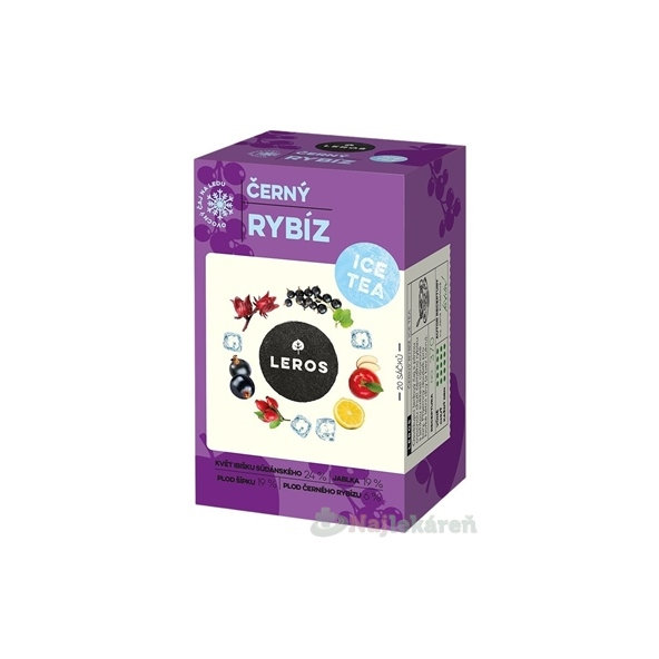 Leros Ice Tea černý rybíz ovocný čaj 20x2 g