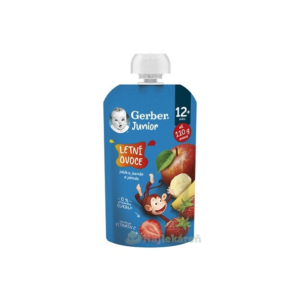 Gerber Junior kapsička letní ovoce 12 m+ 110 g