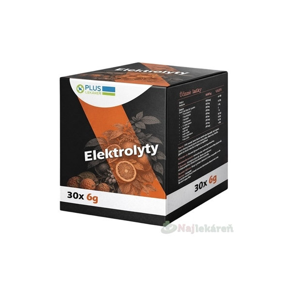 Plus Lekáreň elektrolyty červený pomeranč 30 sáčků