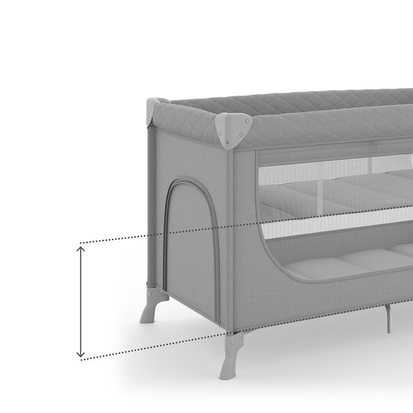 KINDERKRAFT cestovní postýlka Leody Up Grey