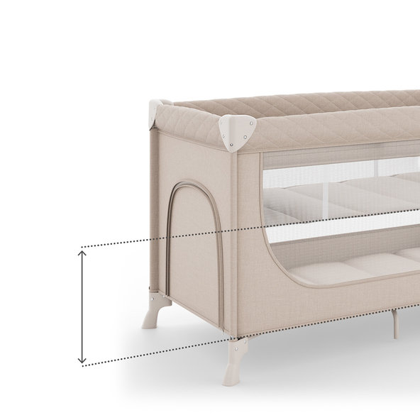 Kinderkraft cestovní postýlka s příslušenstvím Leody Up Beige