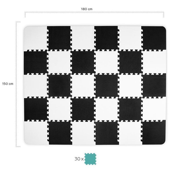 Kinderkraft penová puzzle podložka Luno 150x180 cm Black