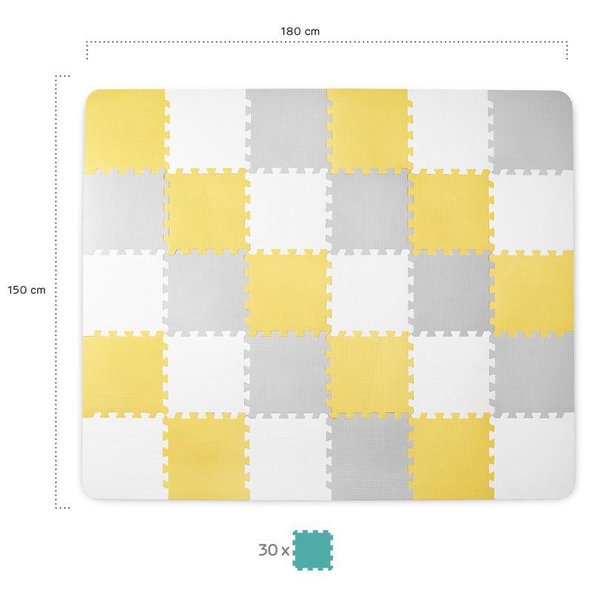 Kinderkraft penová puzzle podložka Luno 150x180 cm Yellow