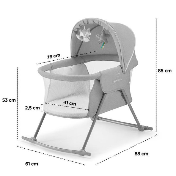 Kinderkraft detská postieľka 3v1 Lovi Beige
