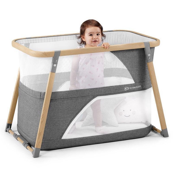 Kinderkraft multifunkčná postieľka 4v1 Sofi Gray