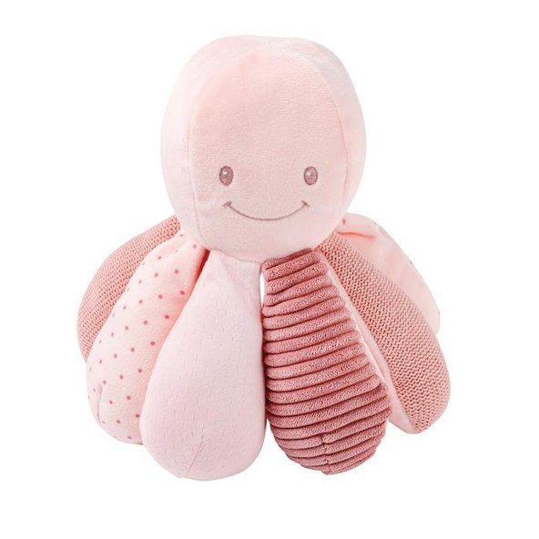 NATTOU Hračka chobotnice edukační 8 aktivit Lapidou pink