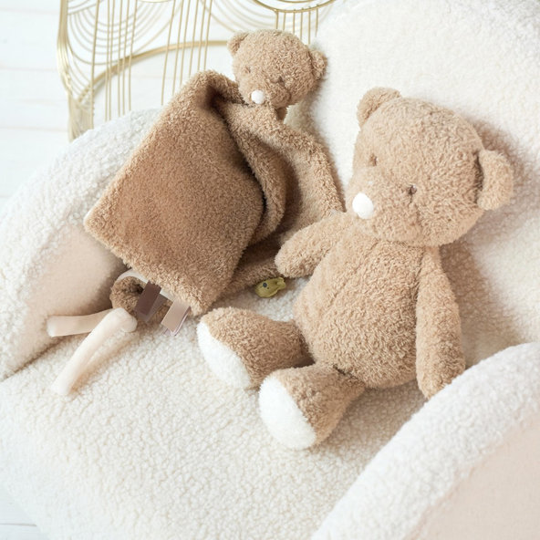 NATTOU Mazlíček plyšový maxi Teddy medvídek 28x28 cm 0 m+