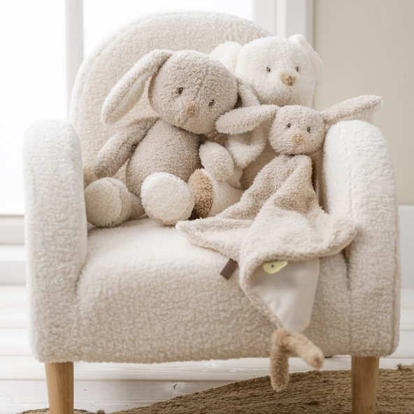NATTOU Mazlíček plyšový maxi Teddy zajíček 28x28 cm 0 m+