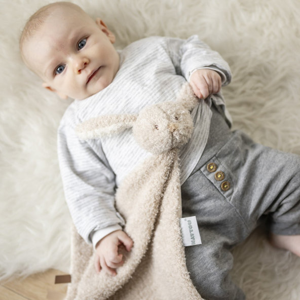 NATTOU Mazlíček plyšový maxi Teddy zajíček 28x28 cm 0 m+