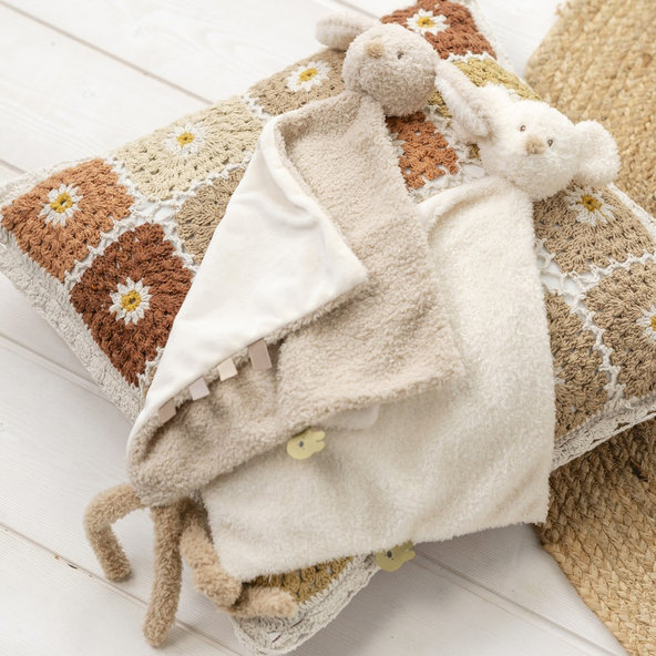 NATTOU Mazlíček plyšový maxi Teddy myška 28x28 cm 0 m+