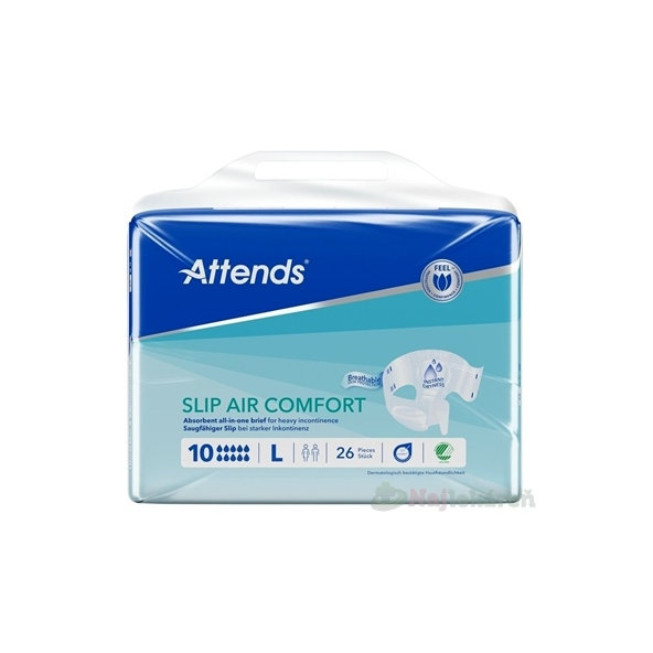 Attends Slip Air Comfort 10 L inkontinenční kalhotky 3734 ml 26 ks